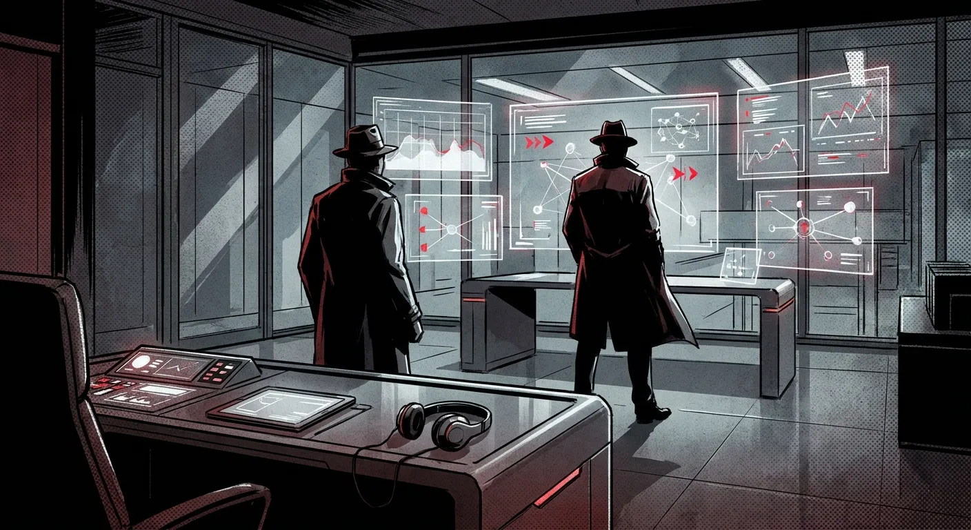 "RockN' Socials Digital Marketing Agency analyzing data on futuristic screens."