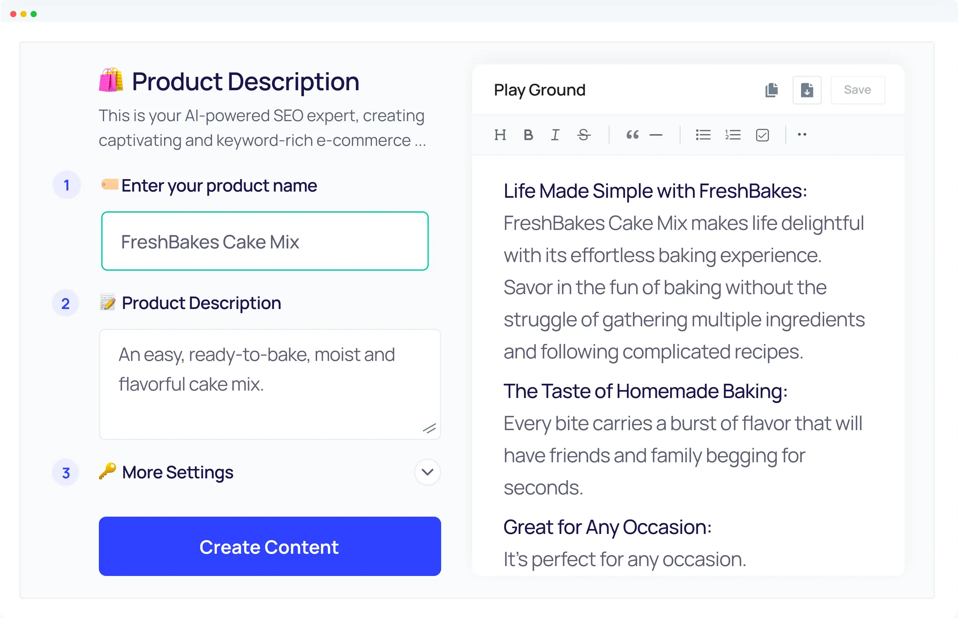 Product Description Generator Example - 5