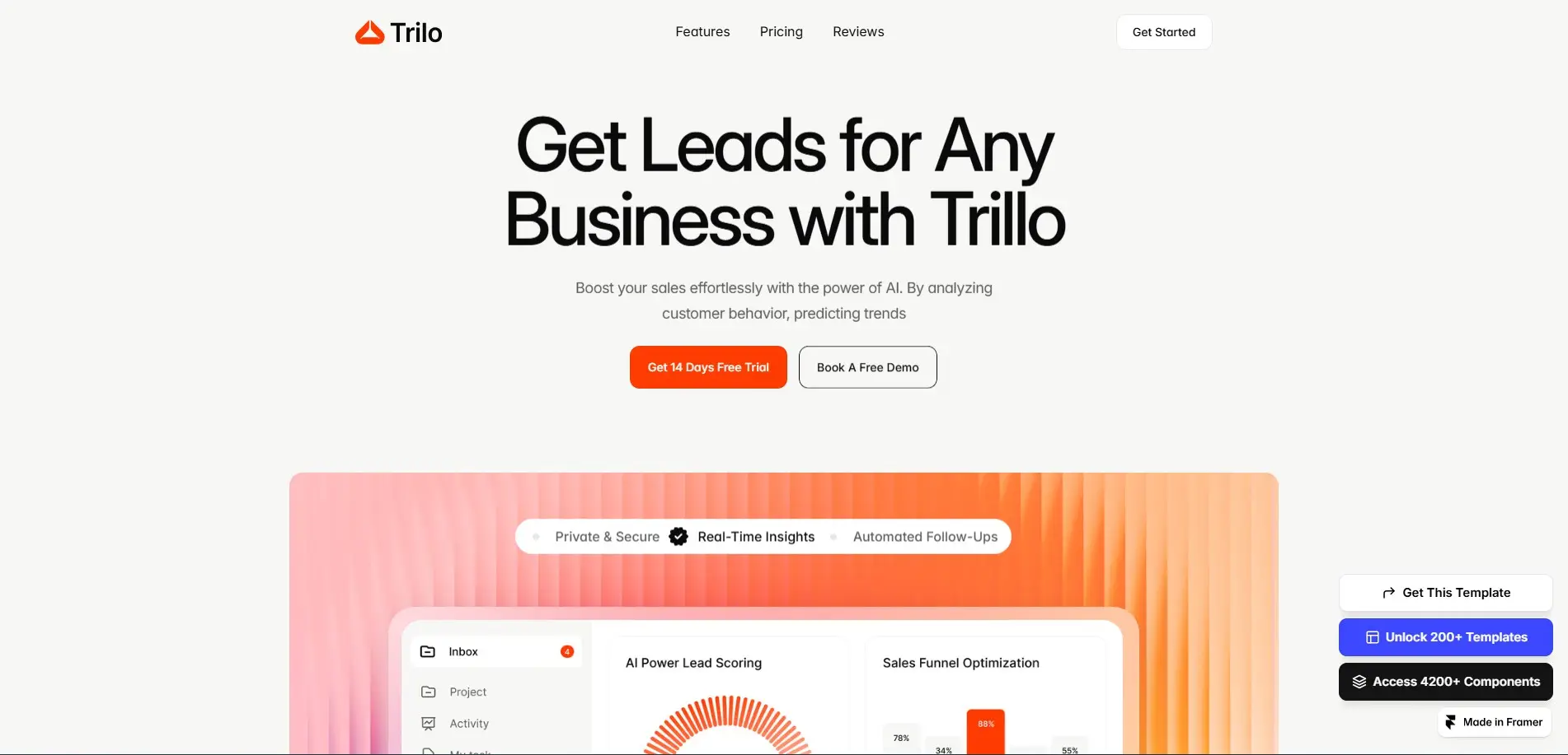  trillo free sleek and simple for saas landing pages