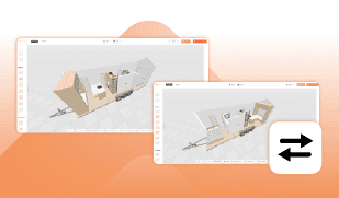 Flip or mirror design in 3D Tiny House Designer software