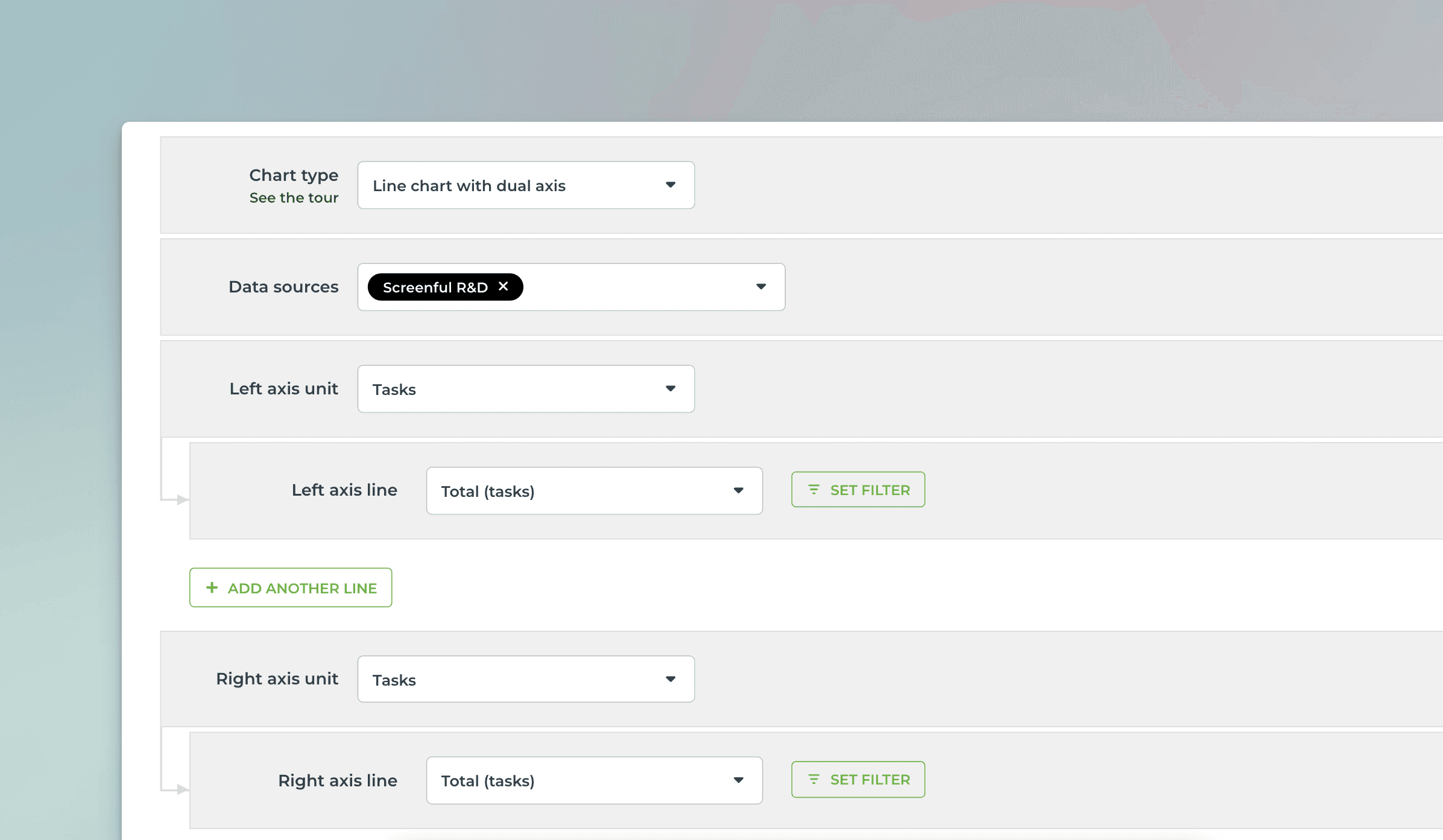 Adjust chart with the editor