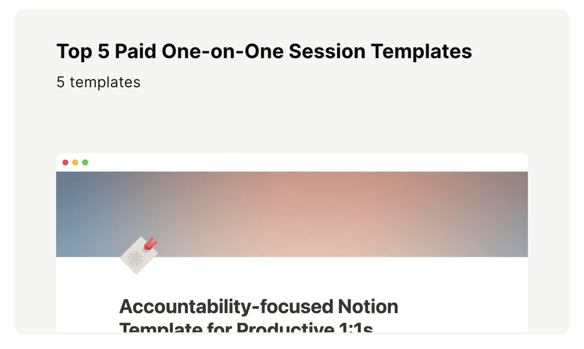 top one-on-one session Notion template Notion PRO COACH