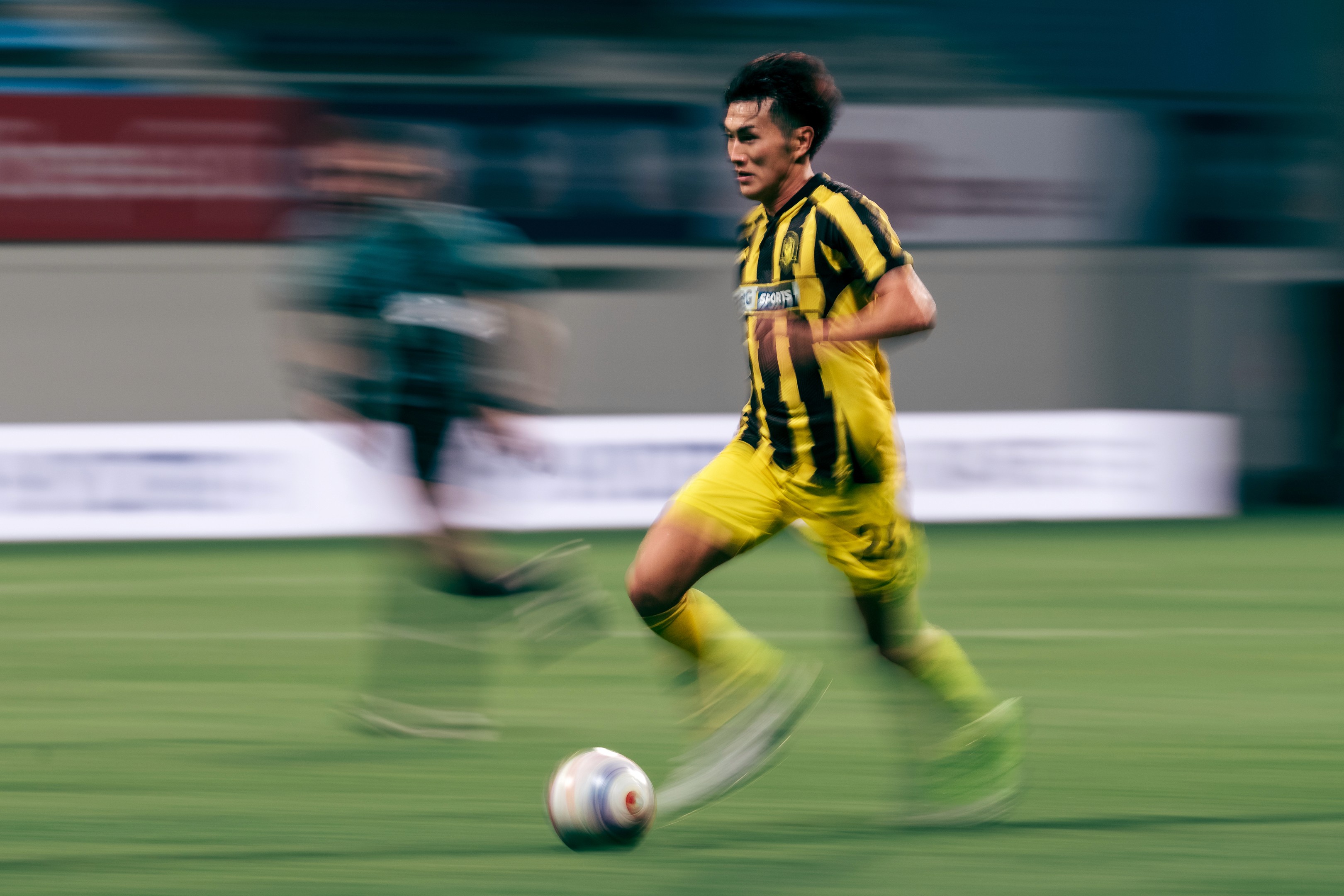 Takeshi Yoshimoto in action during a match between Lion City Sailors and PKR Svay Rieng in the ASEAN Shopee Cup 2025/26 at Jalan Besar Stadium, 2025