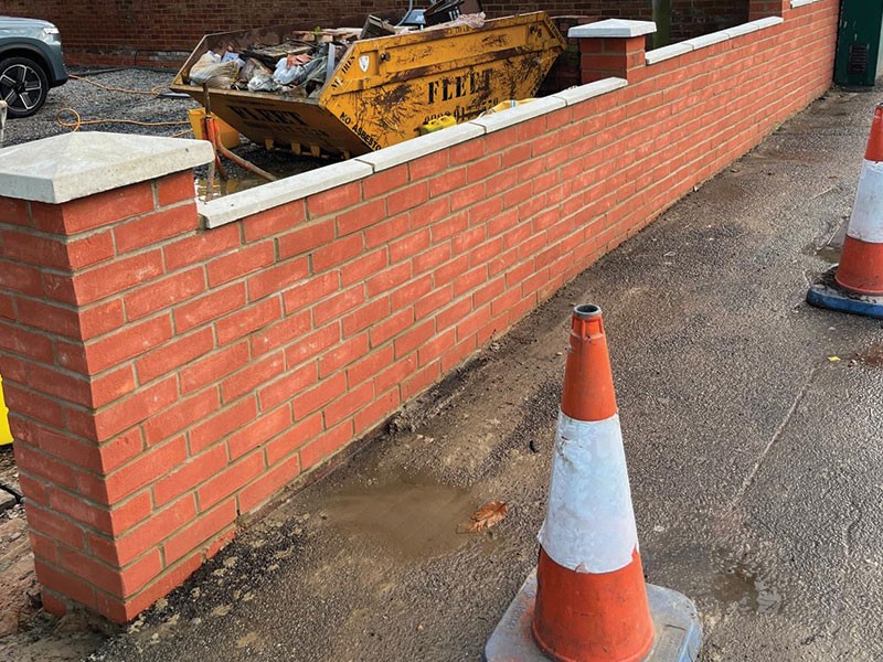 Repaired wall after damage