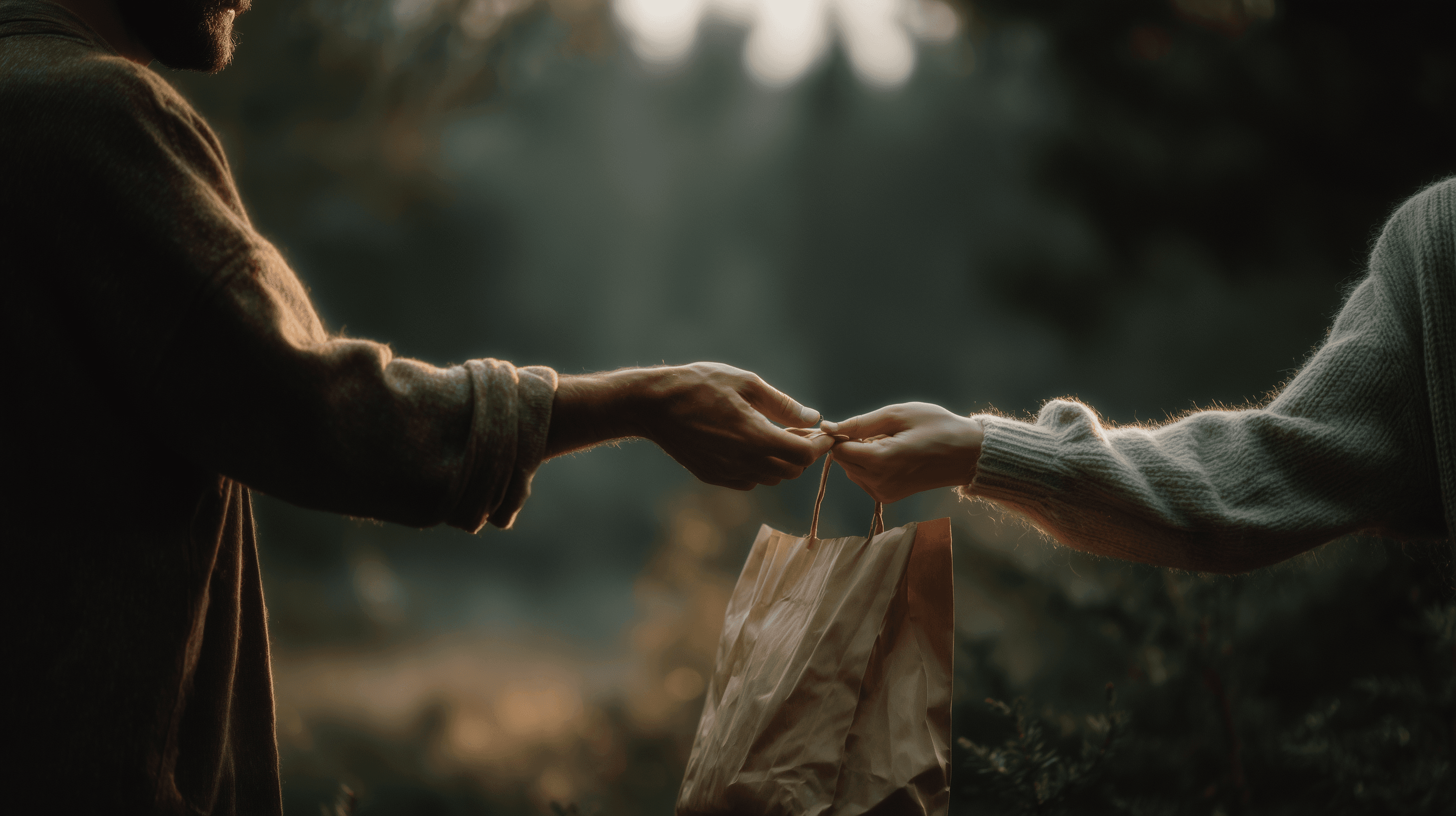 Image showing payment in forest