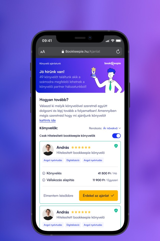 Bookkeepie offer page