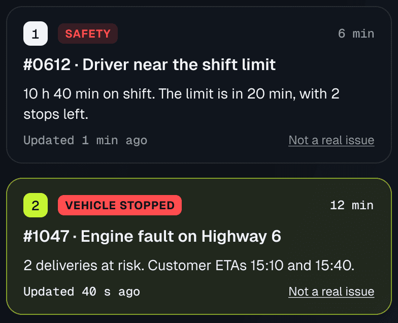 Reworked dashboard element: the queue.