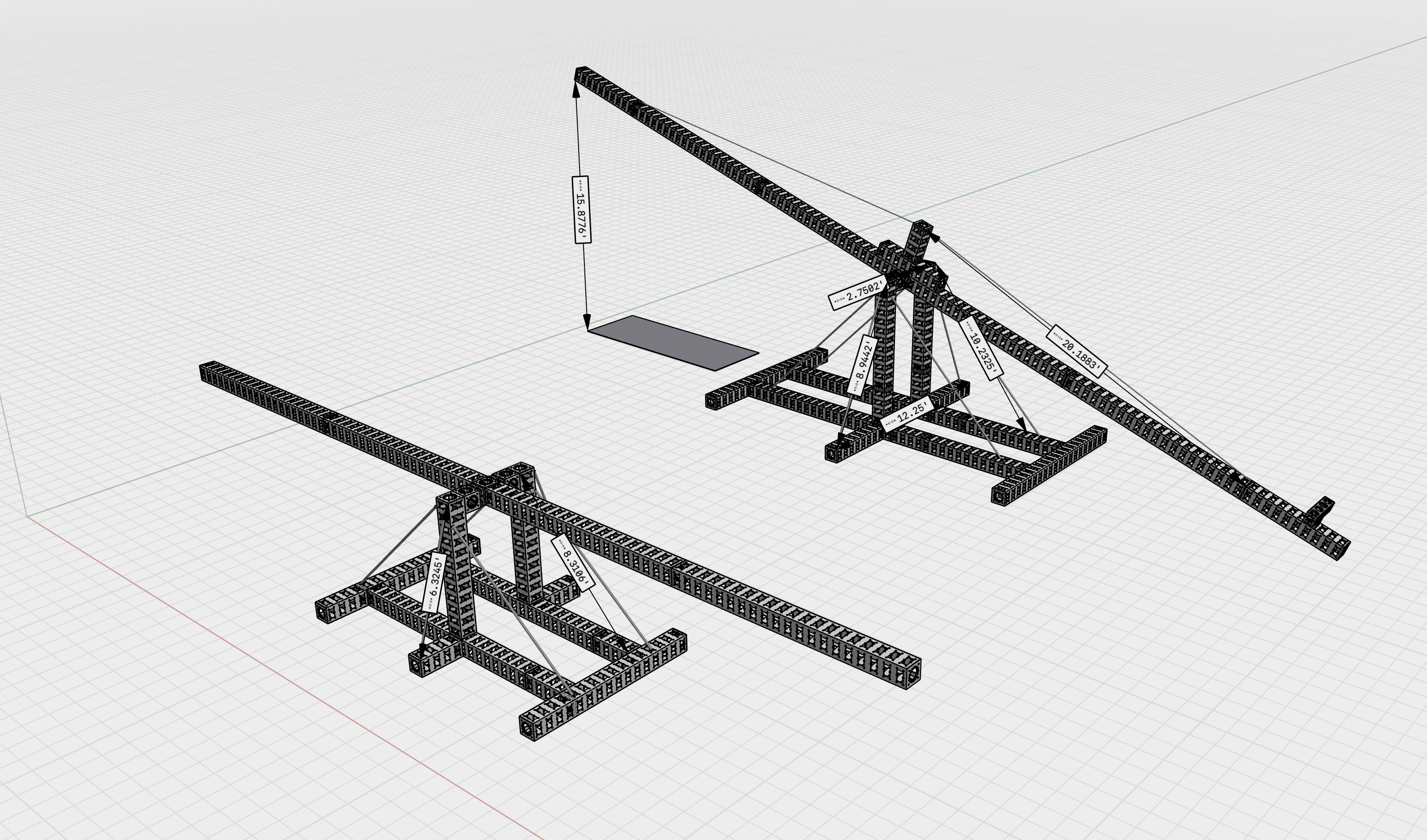 Modulus-X truss 3D design seesaw