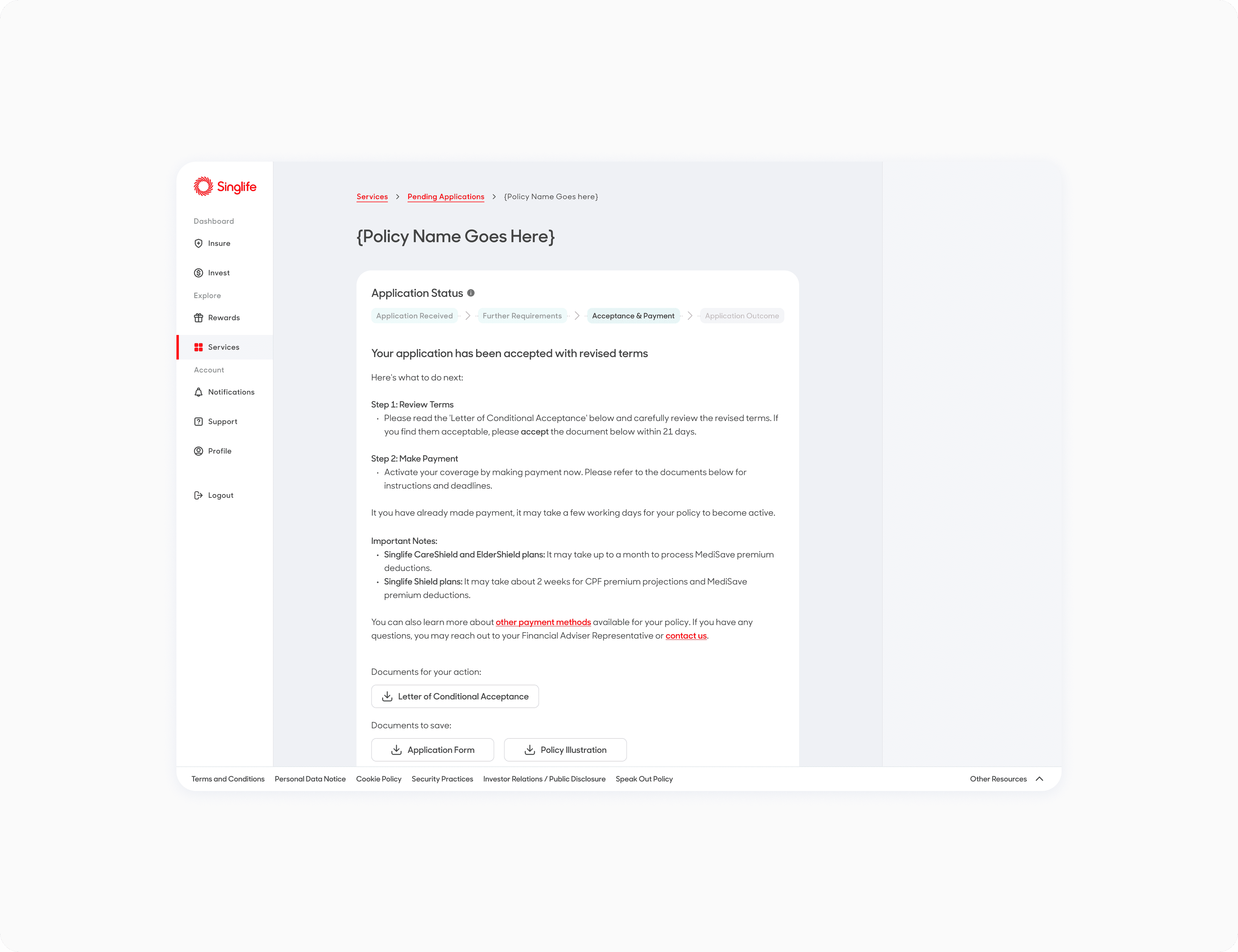 Singlife Application Status Tracker