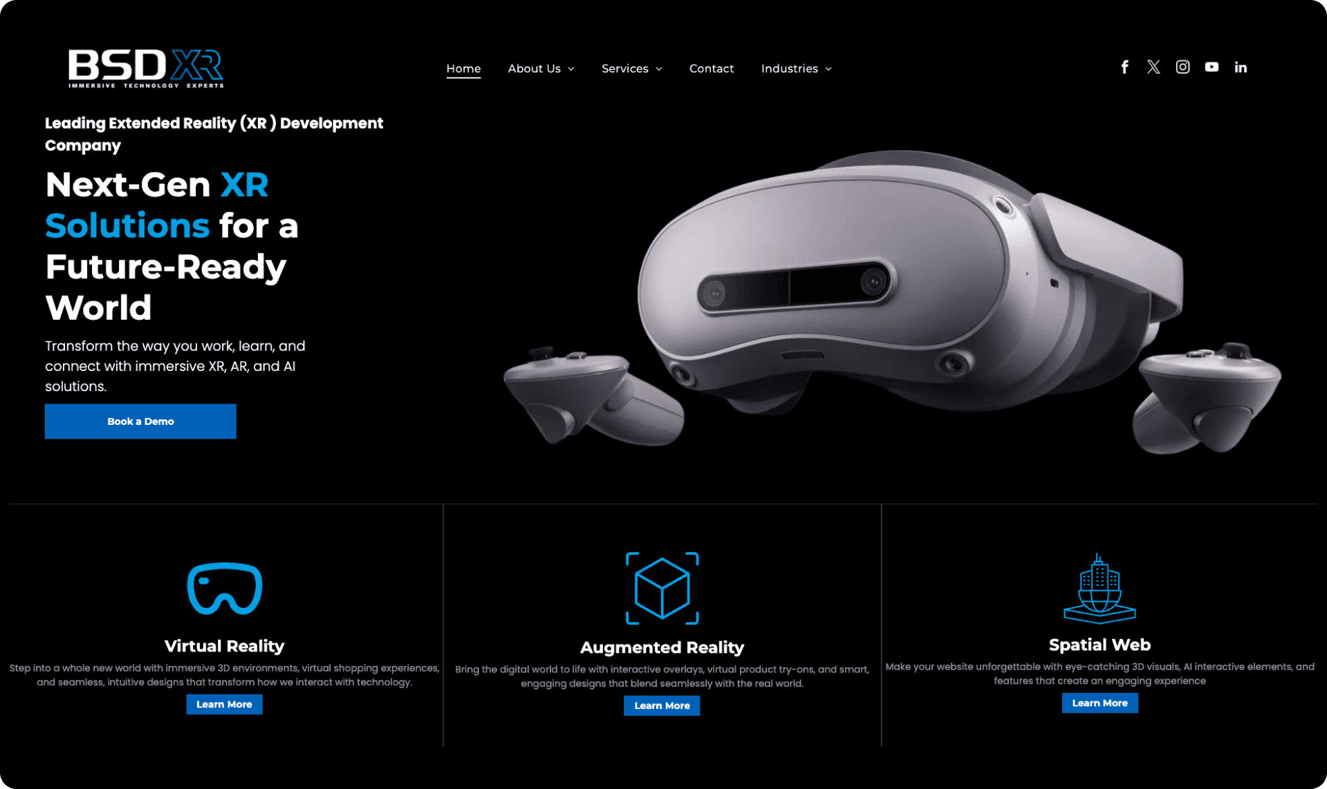 Bit Space Development Website Home Page.