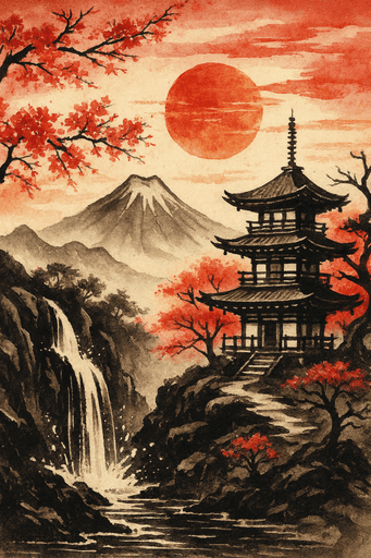 Building in a mountain range