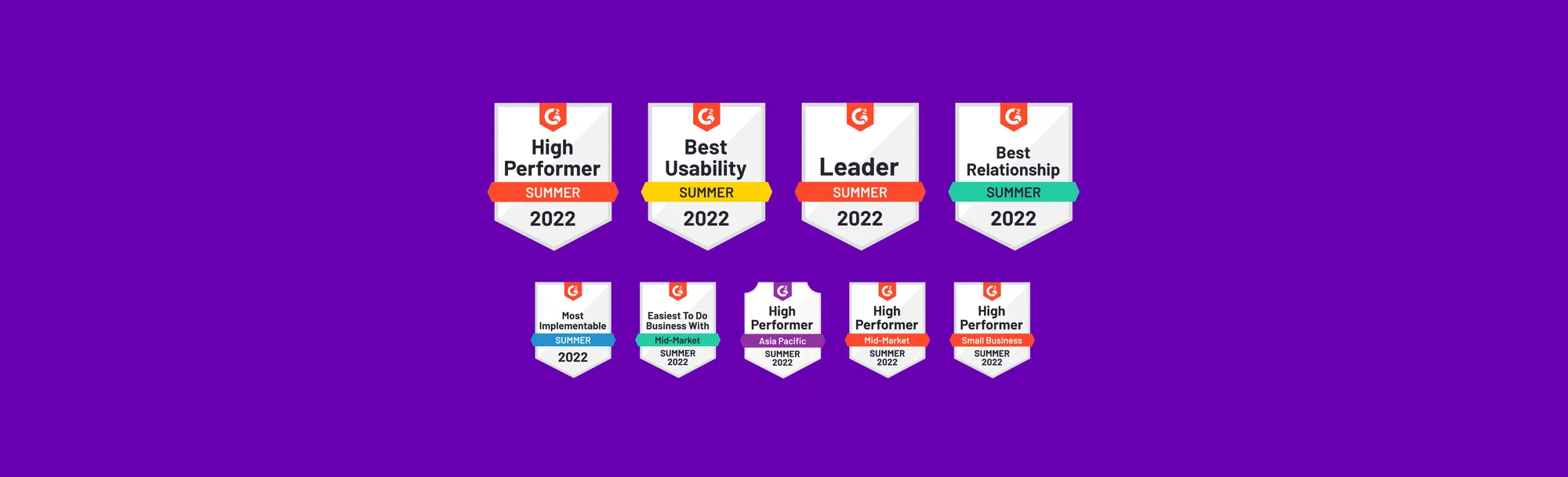 Pilot's G2 badges for Summer 2022