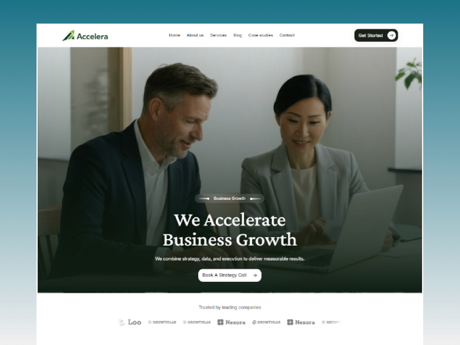 Accelera — 极简现代企业服务官网设计灵感