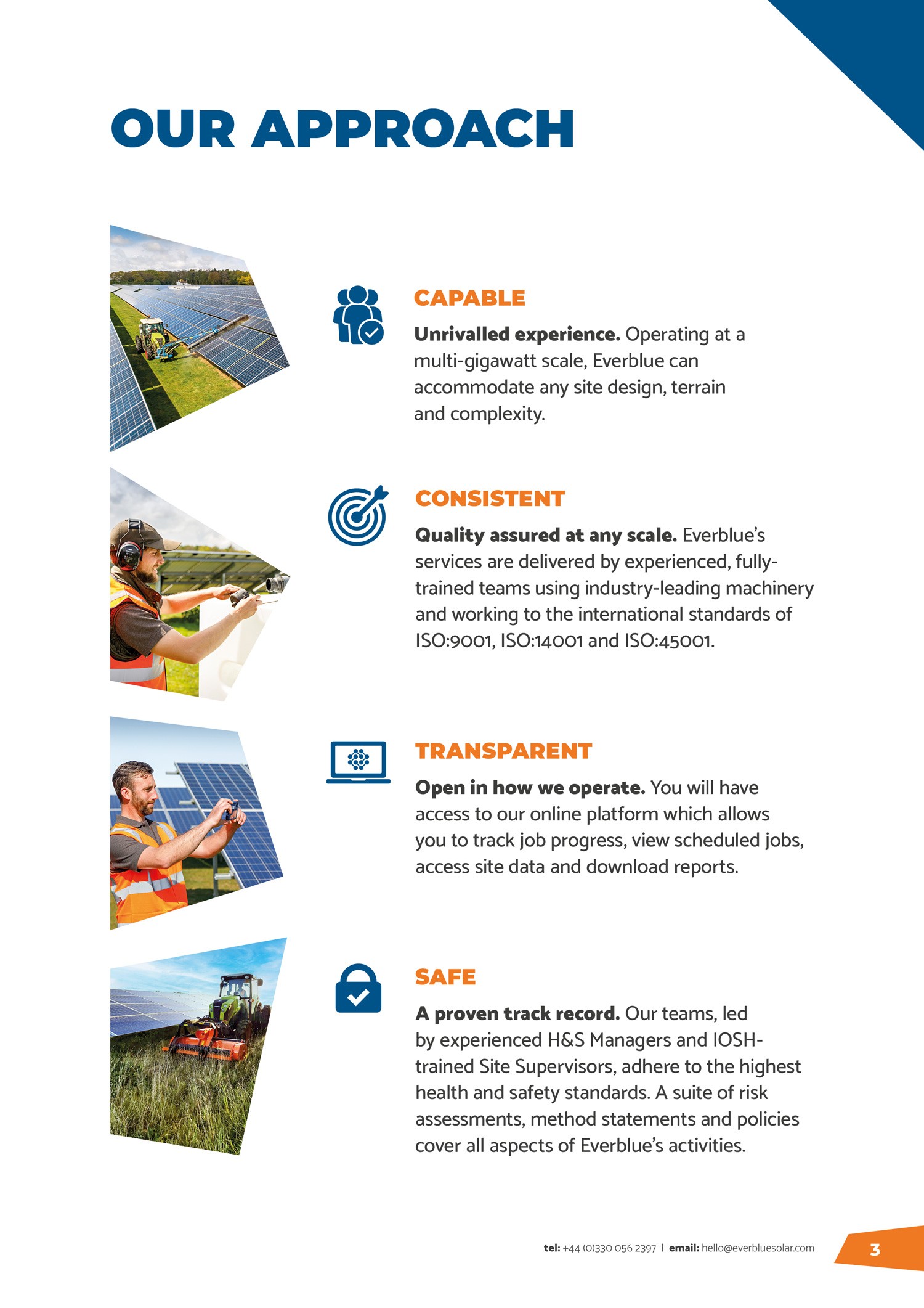 Everblue solar corporate brochure design