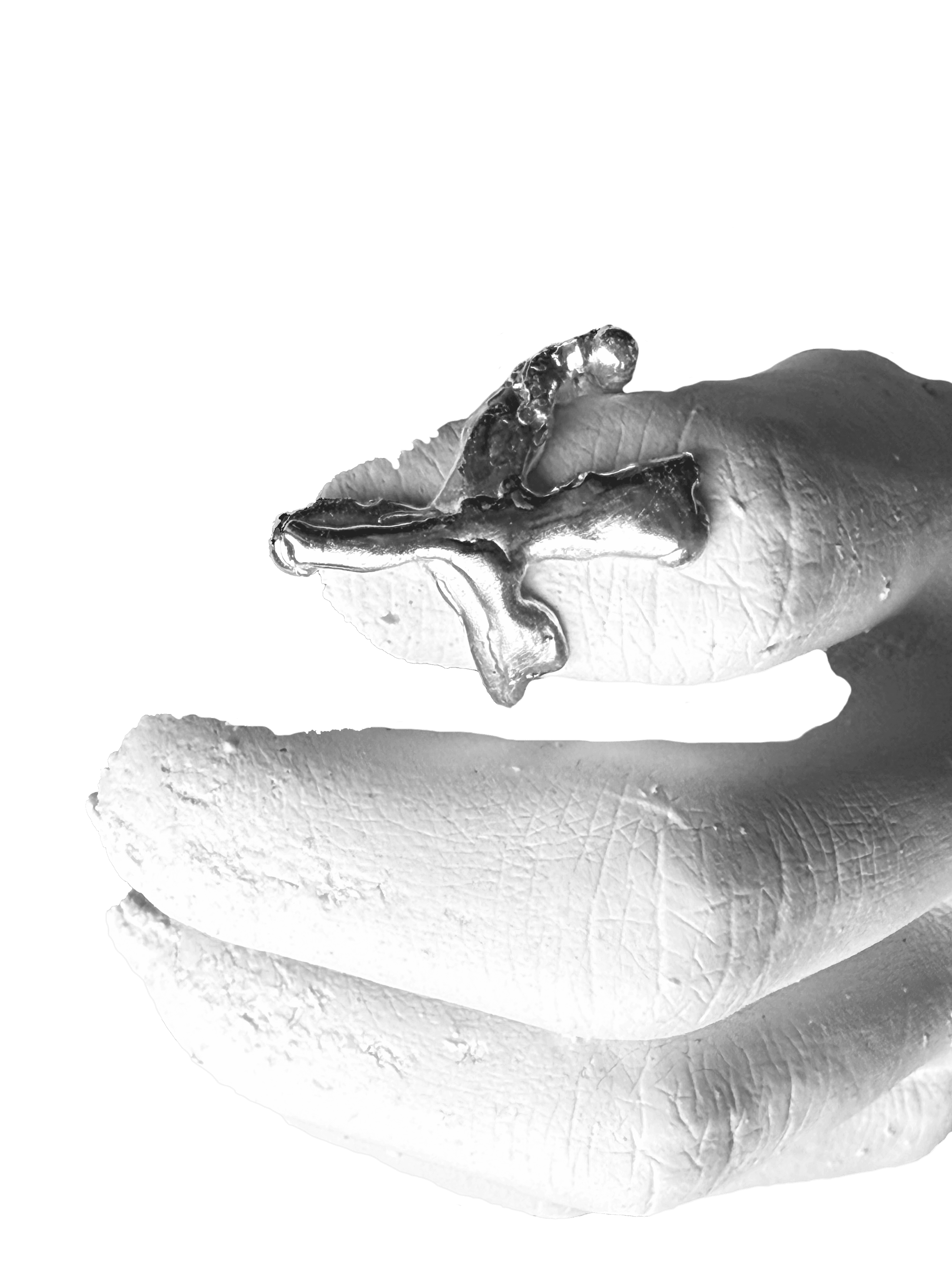 model of hand with ring on it