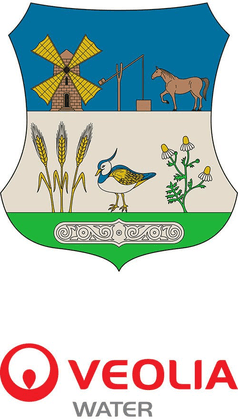 Székkutas coat of arms and Veolia Water logo