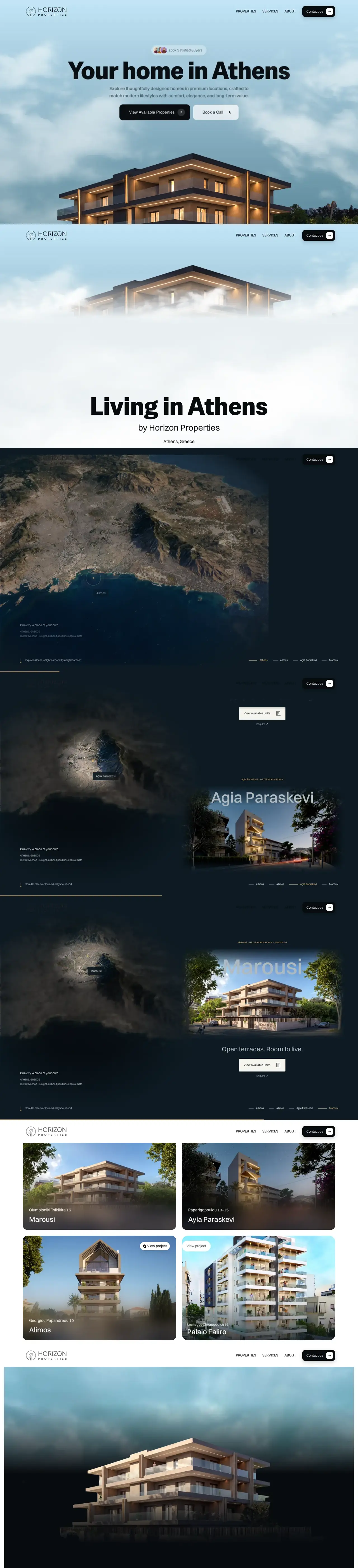 Horizon Properties website by TERAMOK on a laptop and a phone