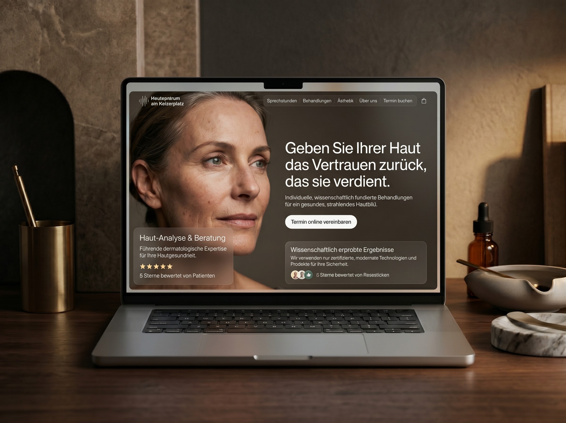 Conversion-orientierte Dermatologie Website für Deutschland