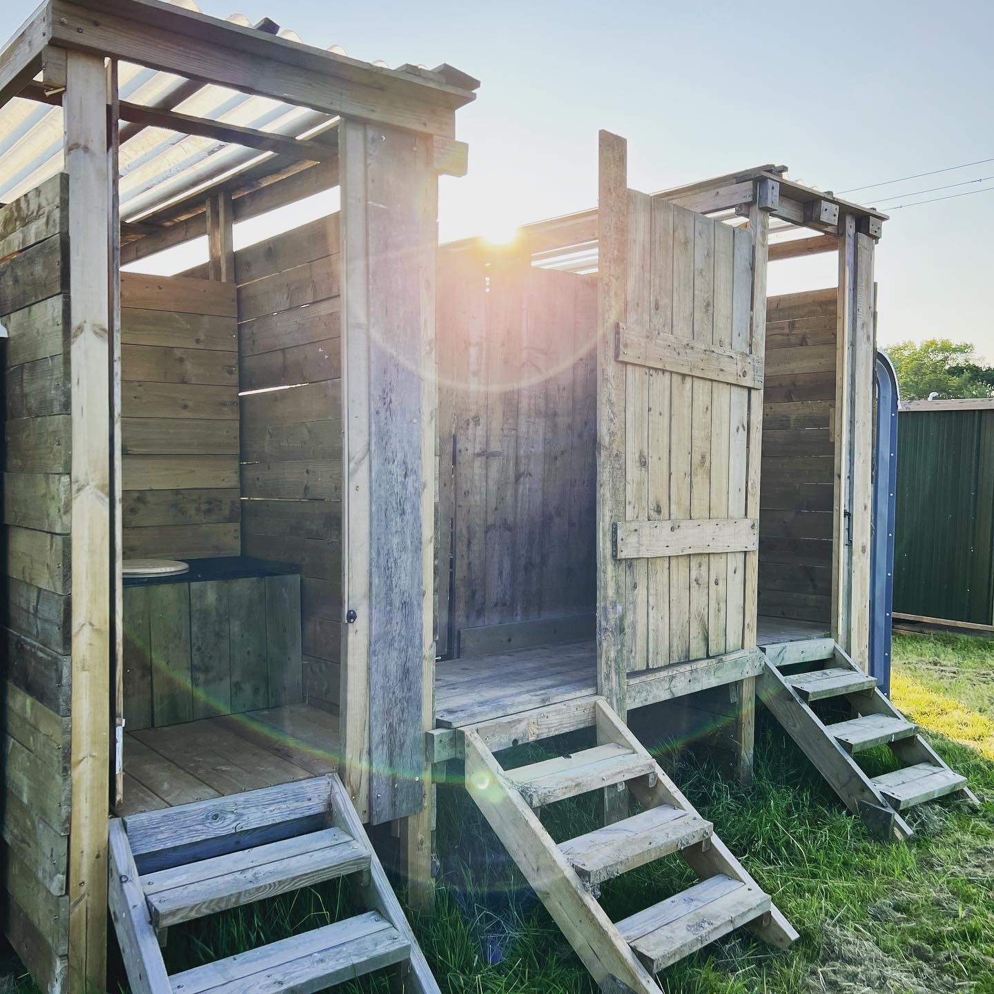 Eco loos  at Isfield Camp Sussex