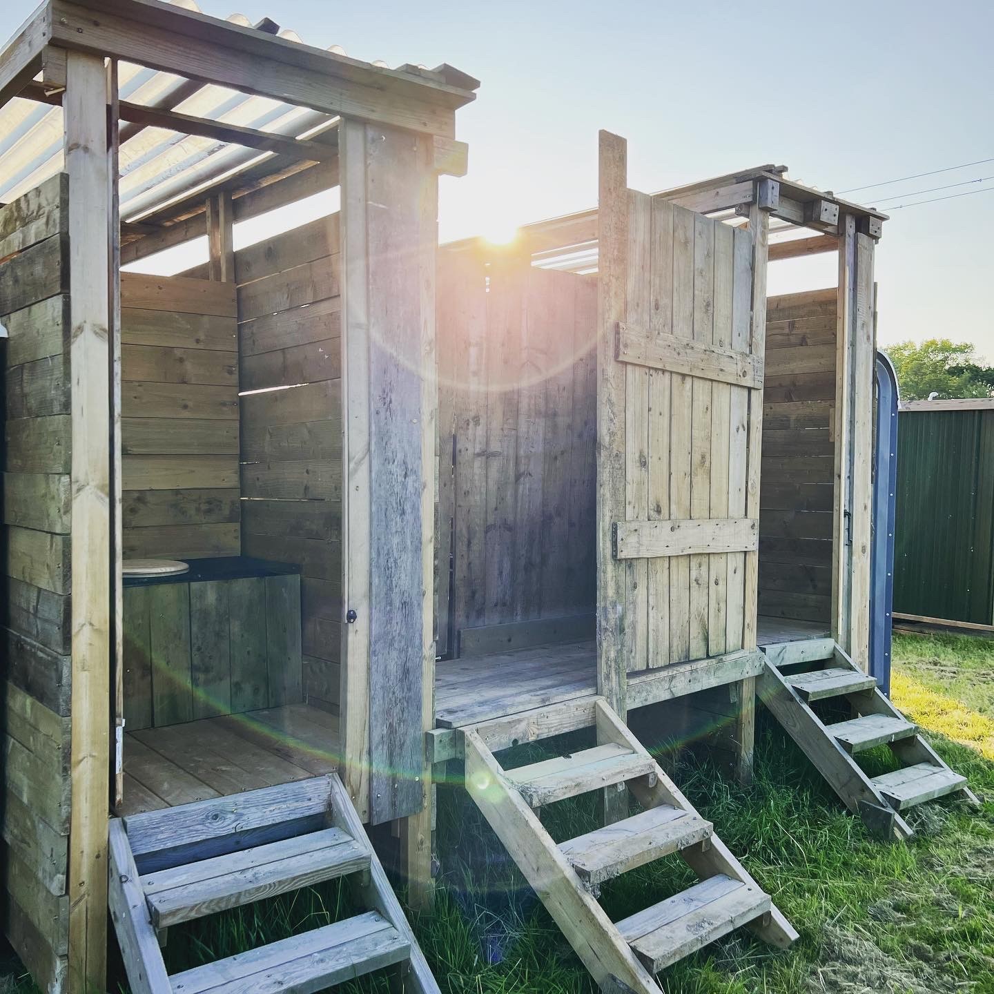 Eco loos at Isfield Camp Sussex