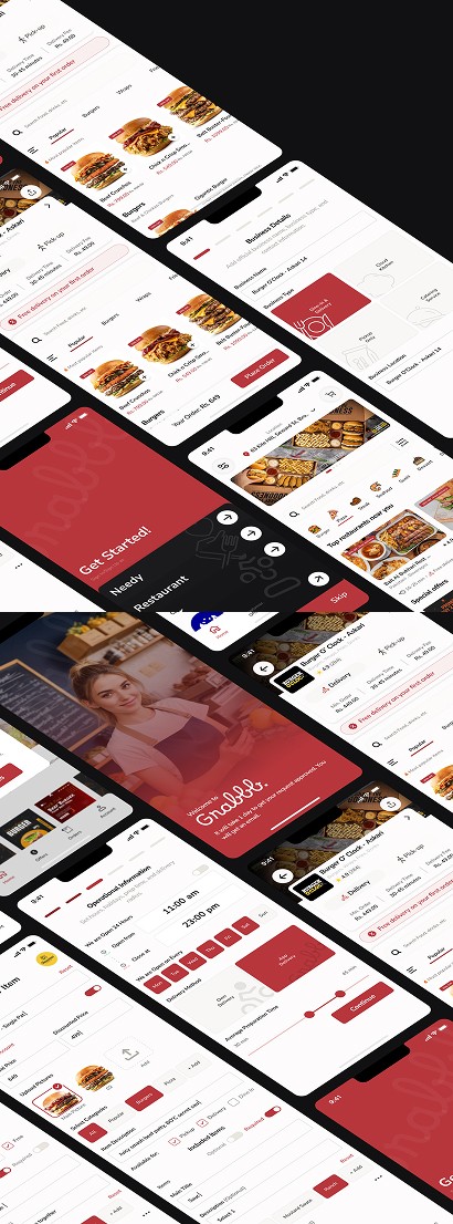 Grabbb - Food Delivery App - Screens - Mobile