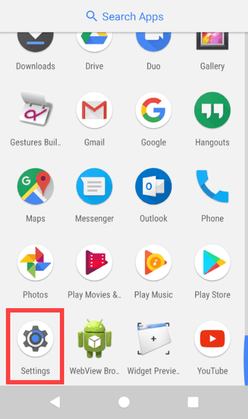 Schermafbeelding: Open de Gmail app (E-mail instellen op Android)