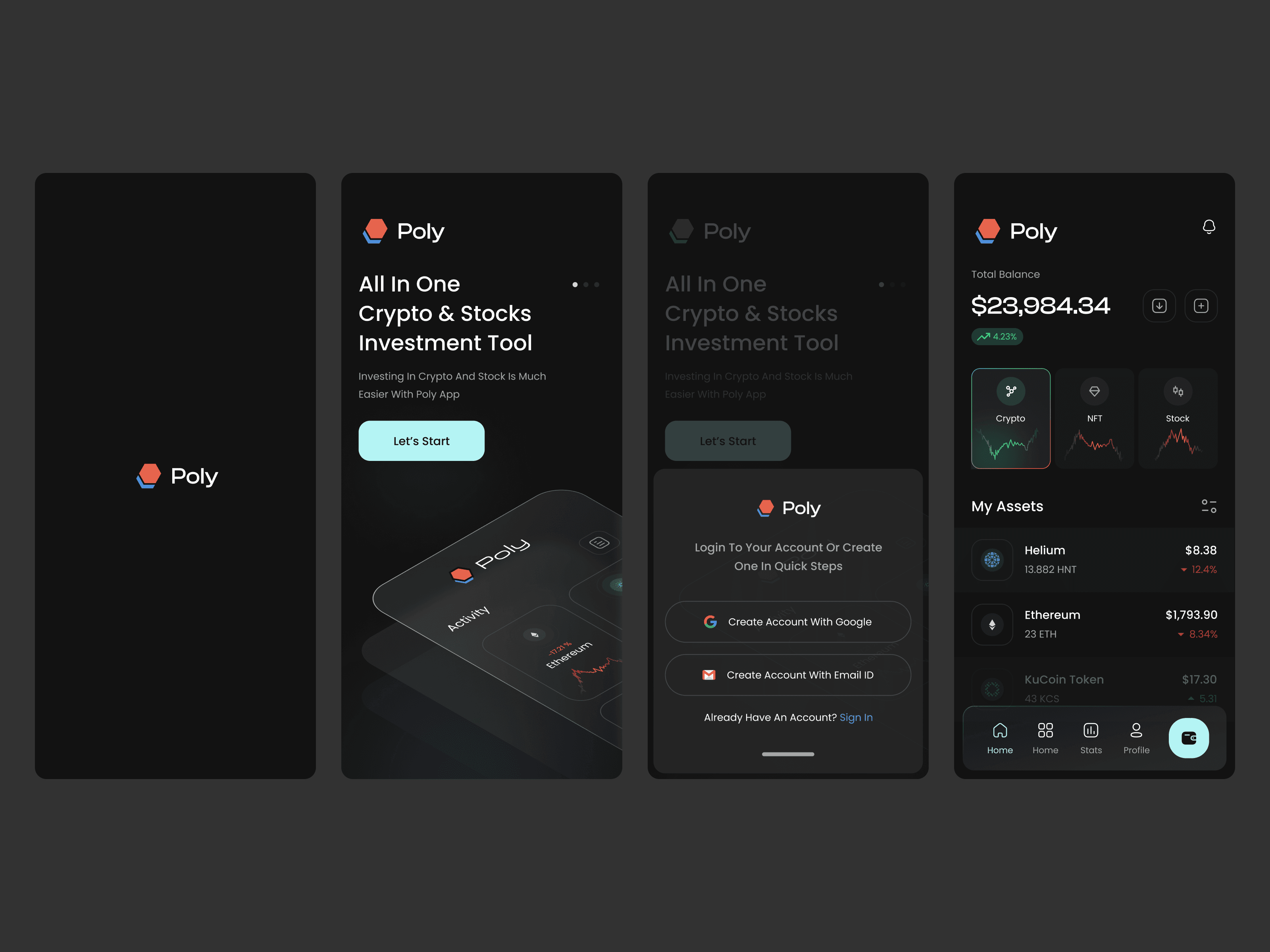 Fintech app design