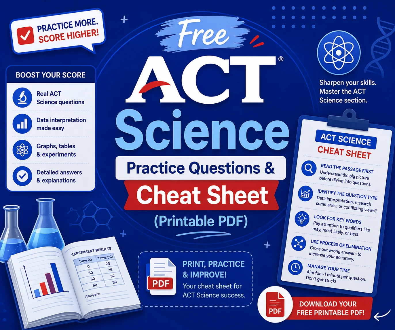 Free ACT Science Practice Questions & Cheat Sheet (Printable PDF)