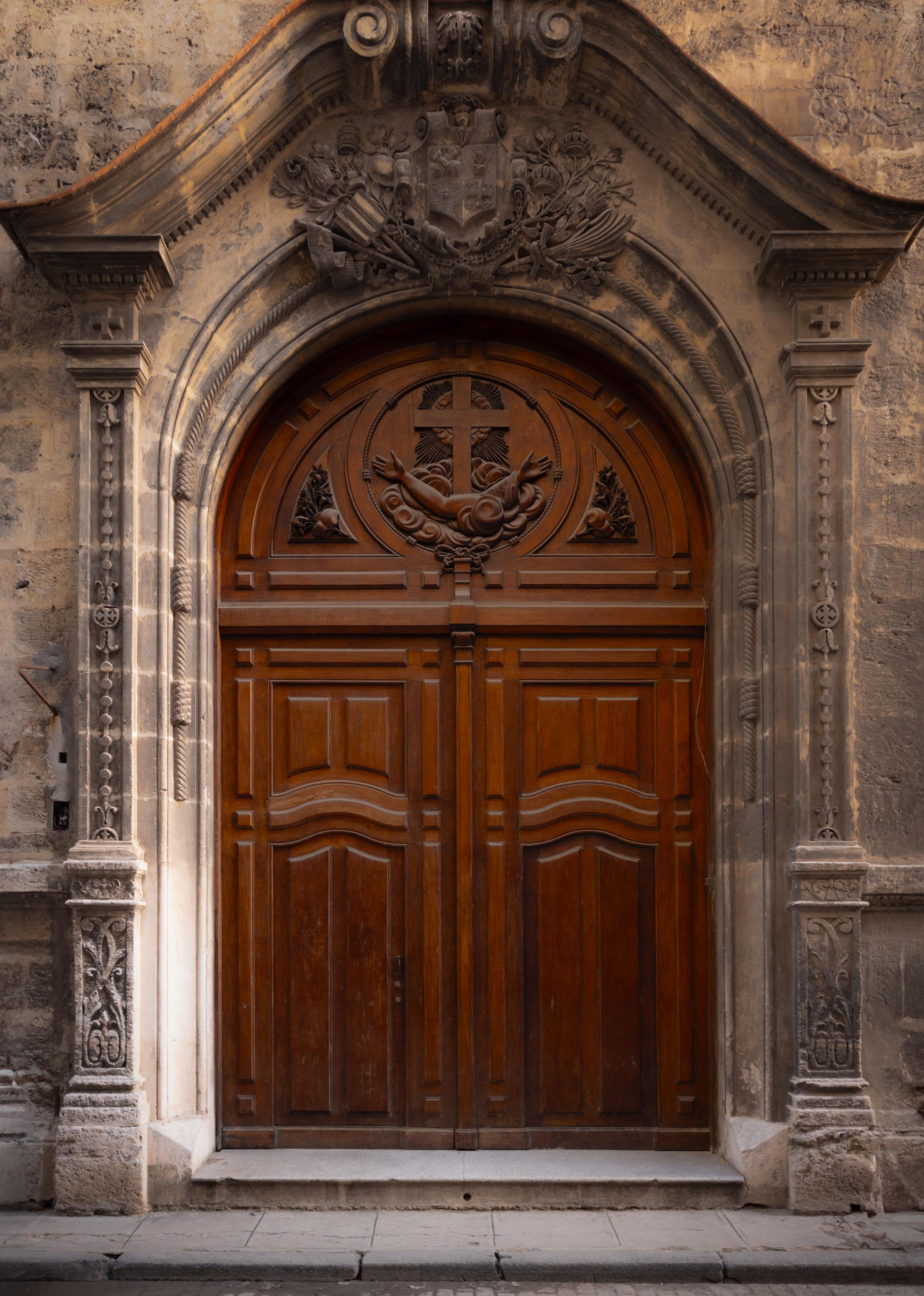 Ornate wooden portal - Old Havana, Cuba