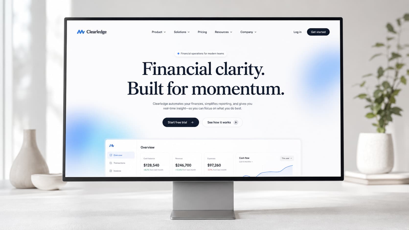 Modern Framer Website Development mockup by Frummerin Digital showing a clean service business website design on a desktop screen.