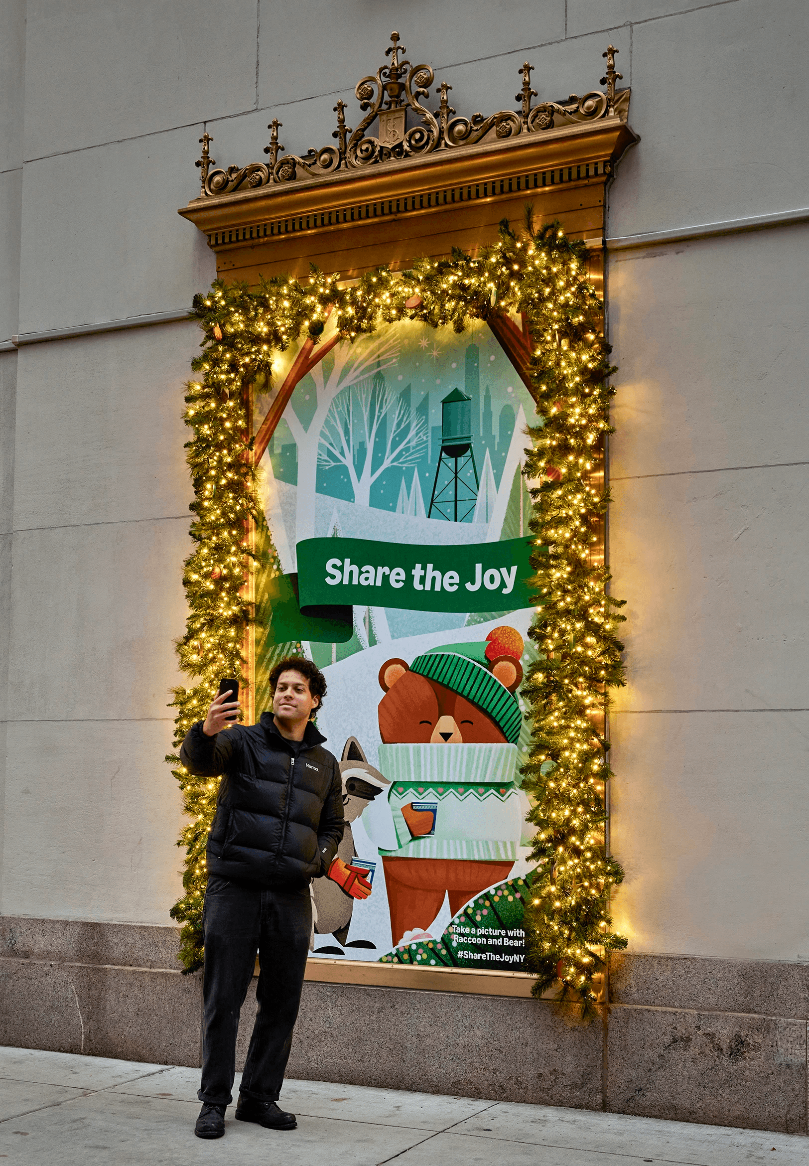 Streetside billboard with flyposters of the Batch.Works brand and illustrations