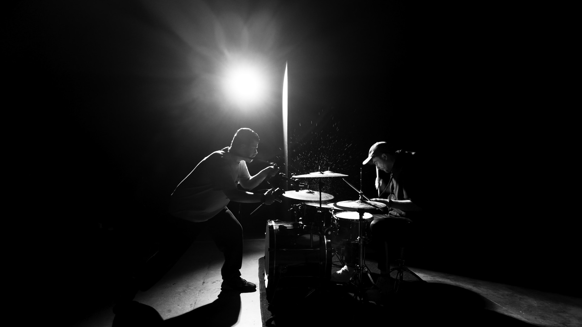 black and gray camera tripod