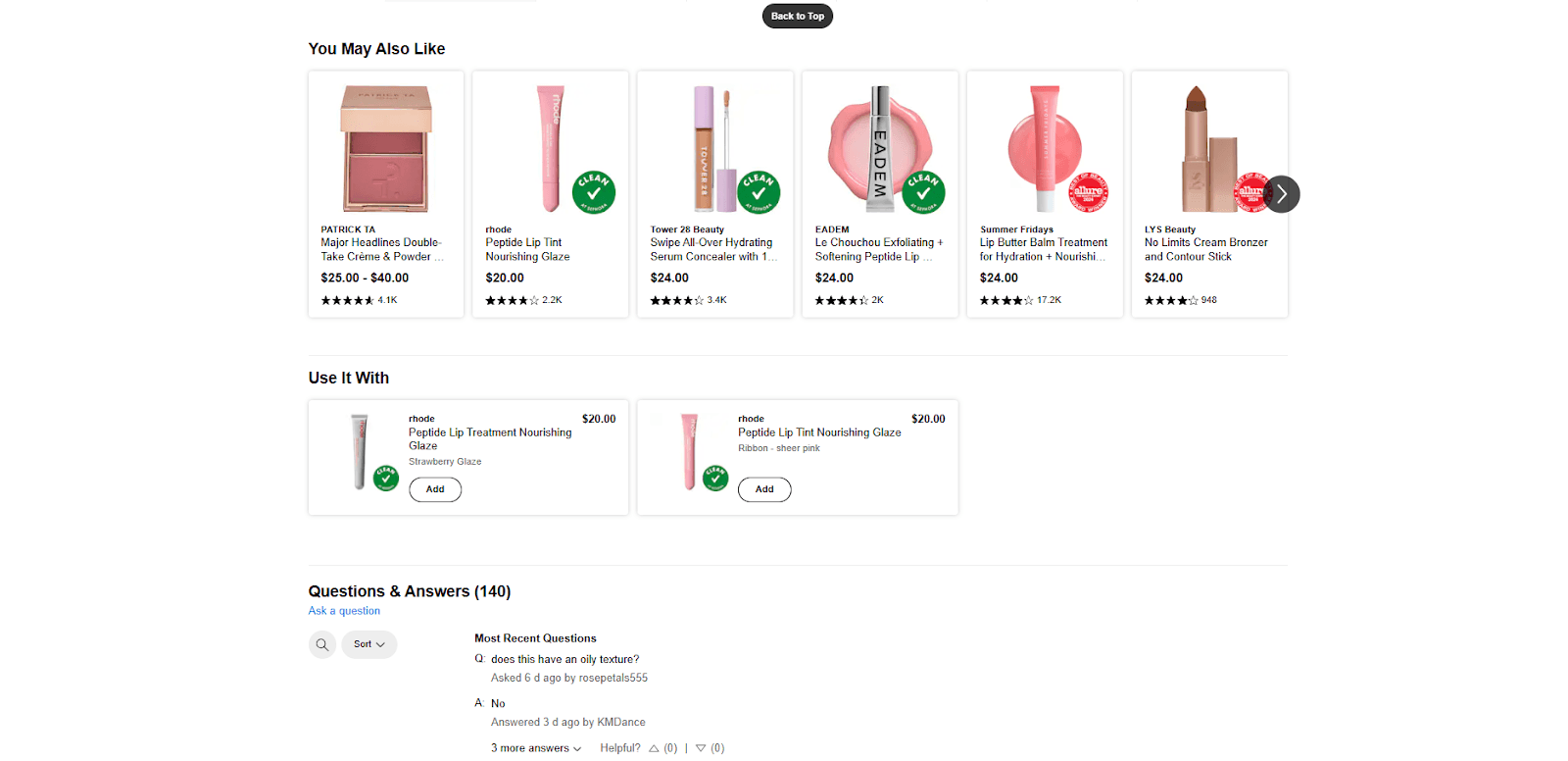 Leading make-up store on Shopify using cross-selling features in their product page to bosst AOV