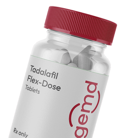 A tadalafil flex dose tablet container