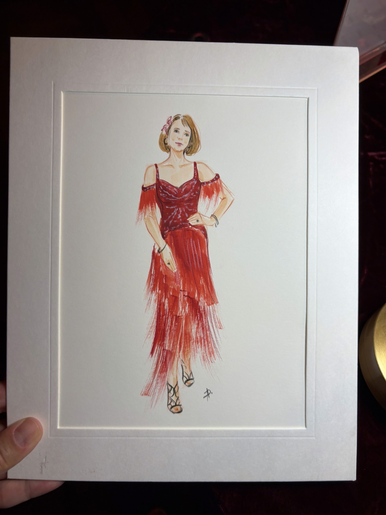 Watercolour guest illustration painted at Château Challain