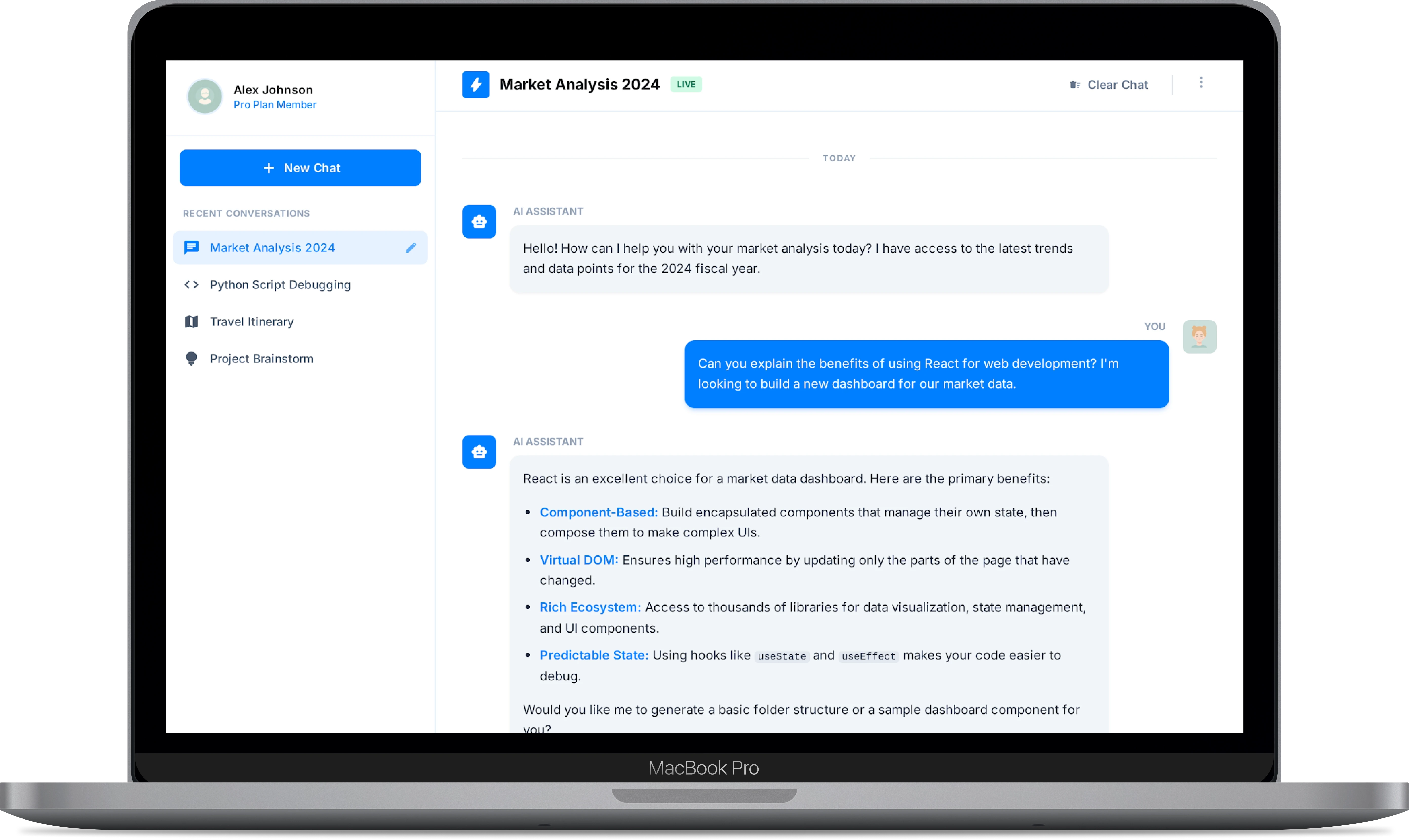 laptop displaying a colorful abstract digital growth visualization design