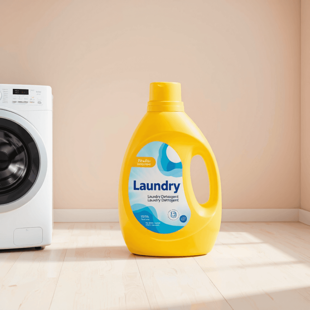 product photography of a bottle of laundry detergent