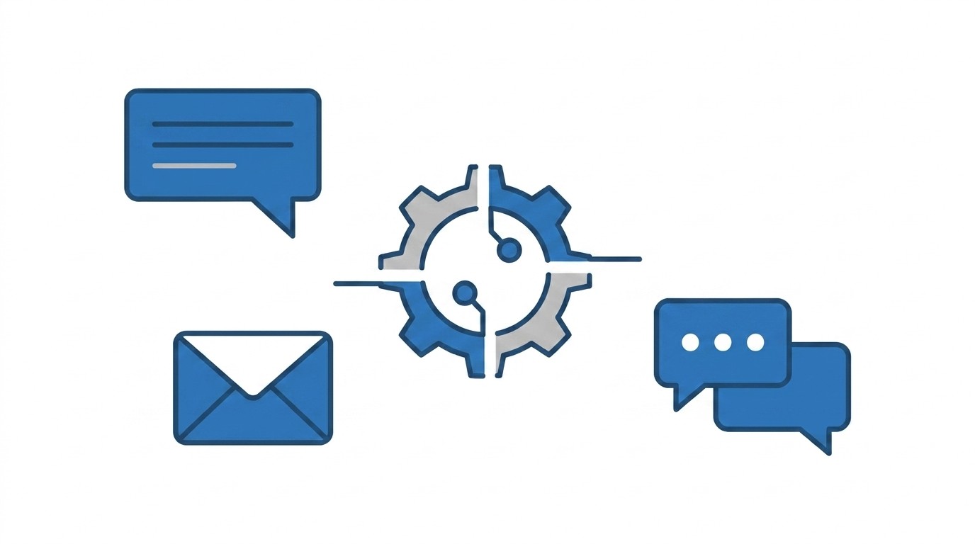 Why Blending Chat, Email, and Messaging Still Fails Operations concept illustration - RadMedia