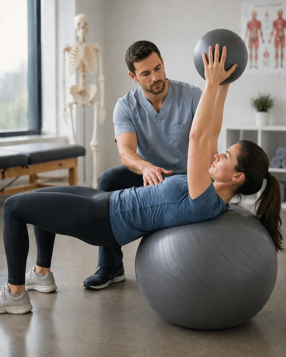 Athlete performing shoulder rehabilitation exercise with resistance band under chiropractor guidance at AMIT Clinics in Draper, Utah.