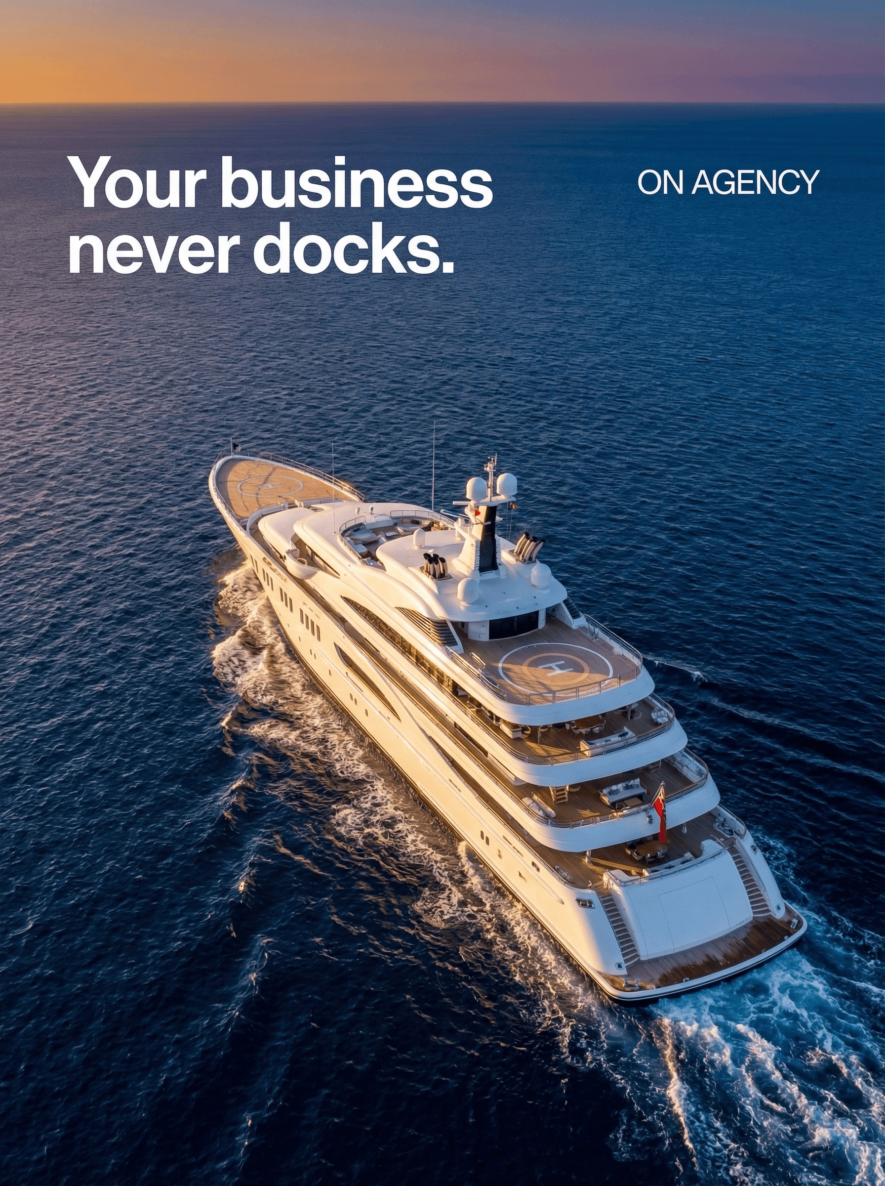 Super yacht in the sea