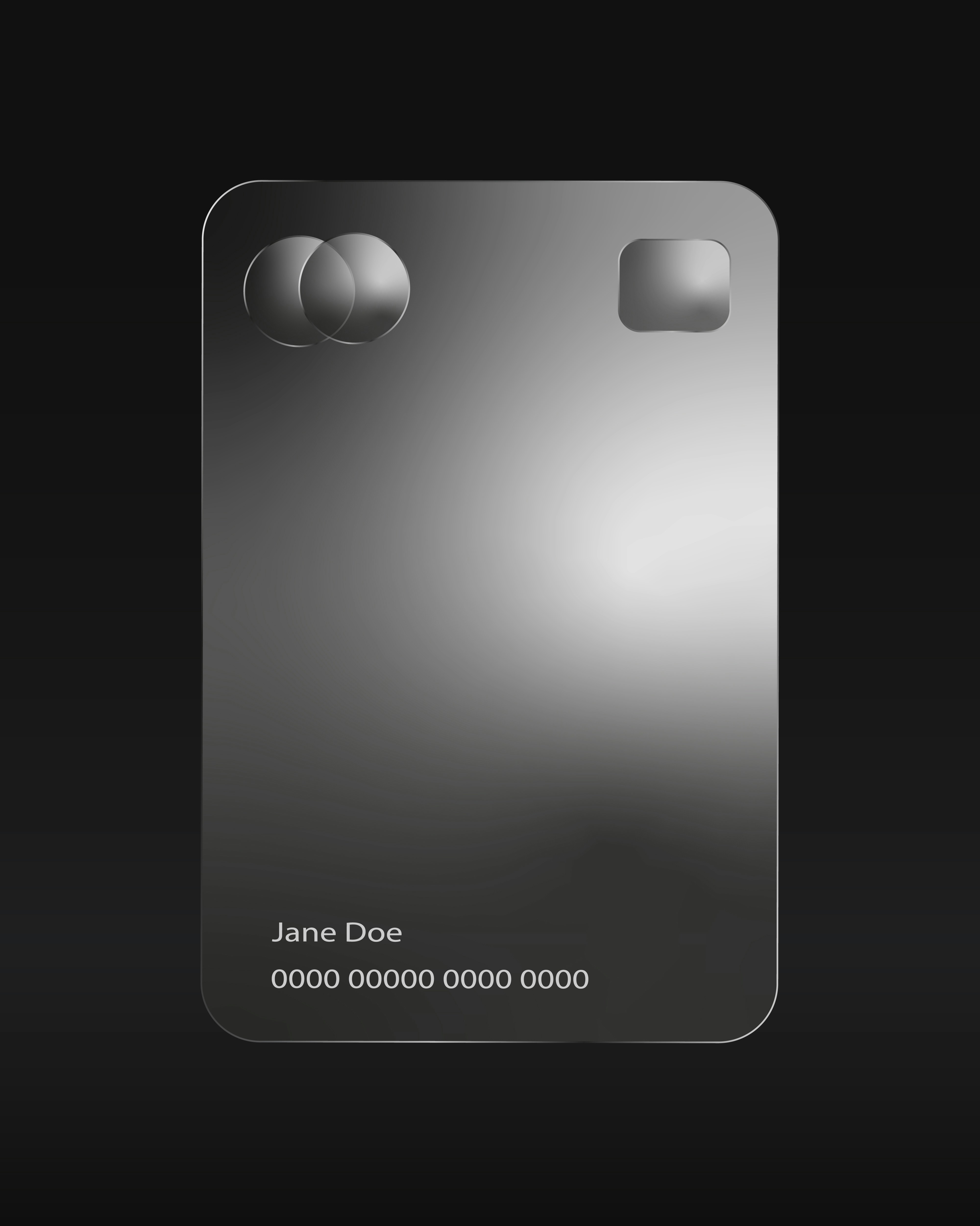 A sleek, modern design of a credit card.