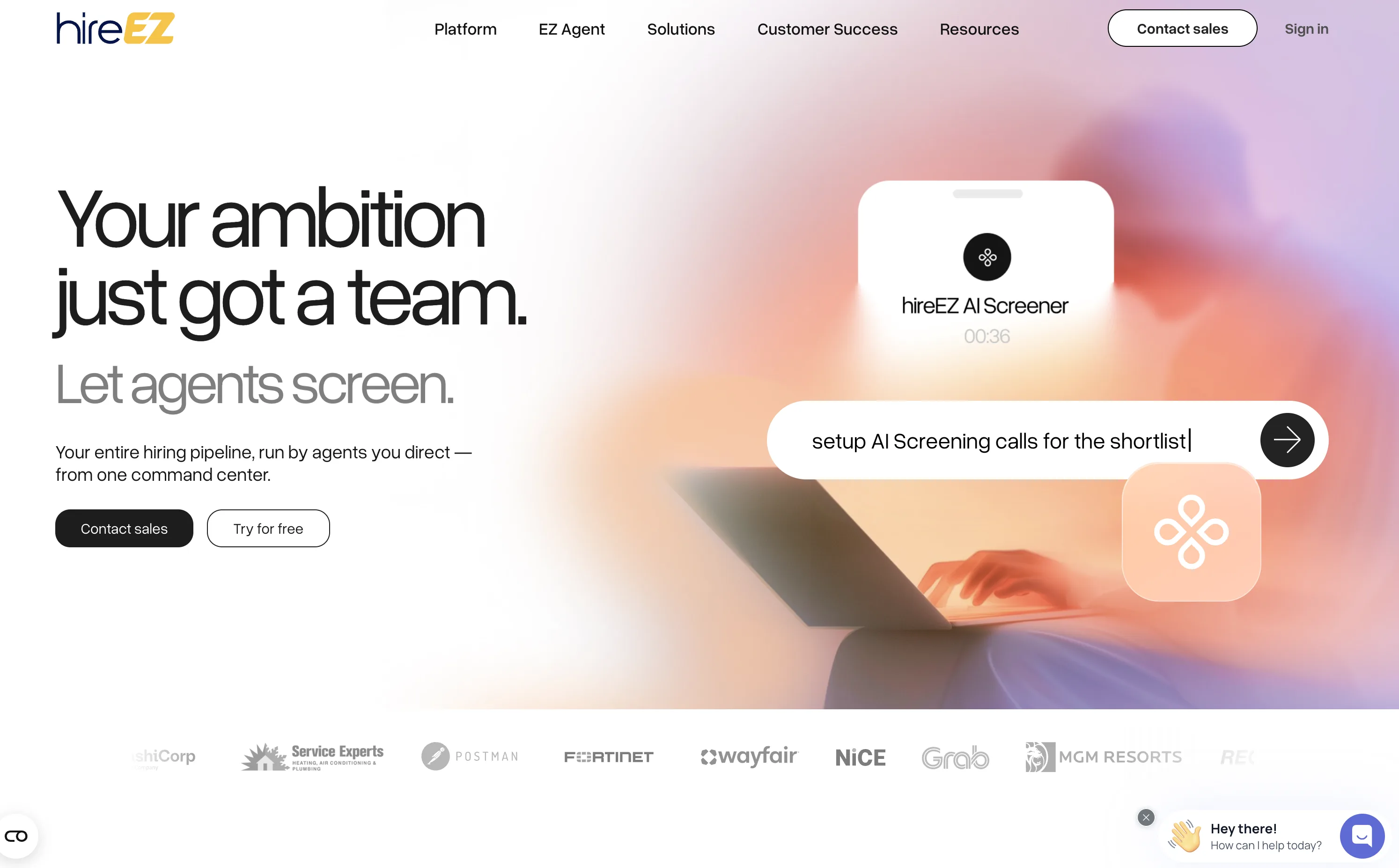 hireEZ Homepage