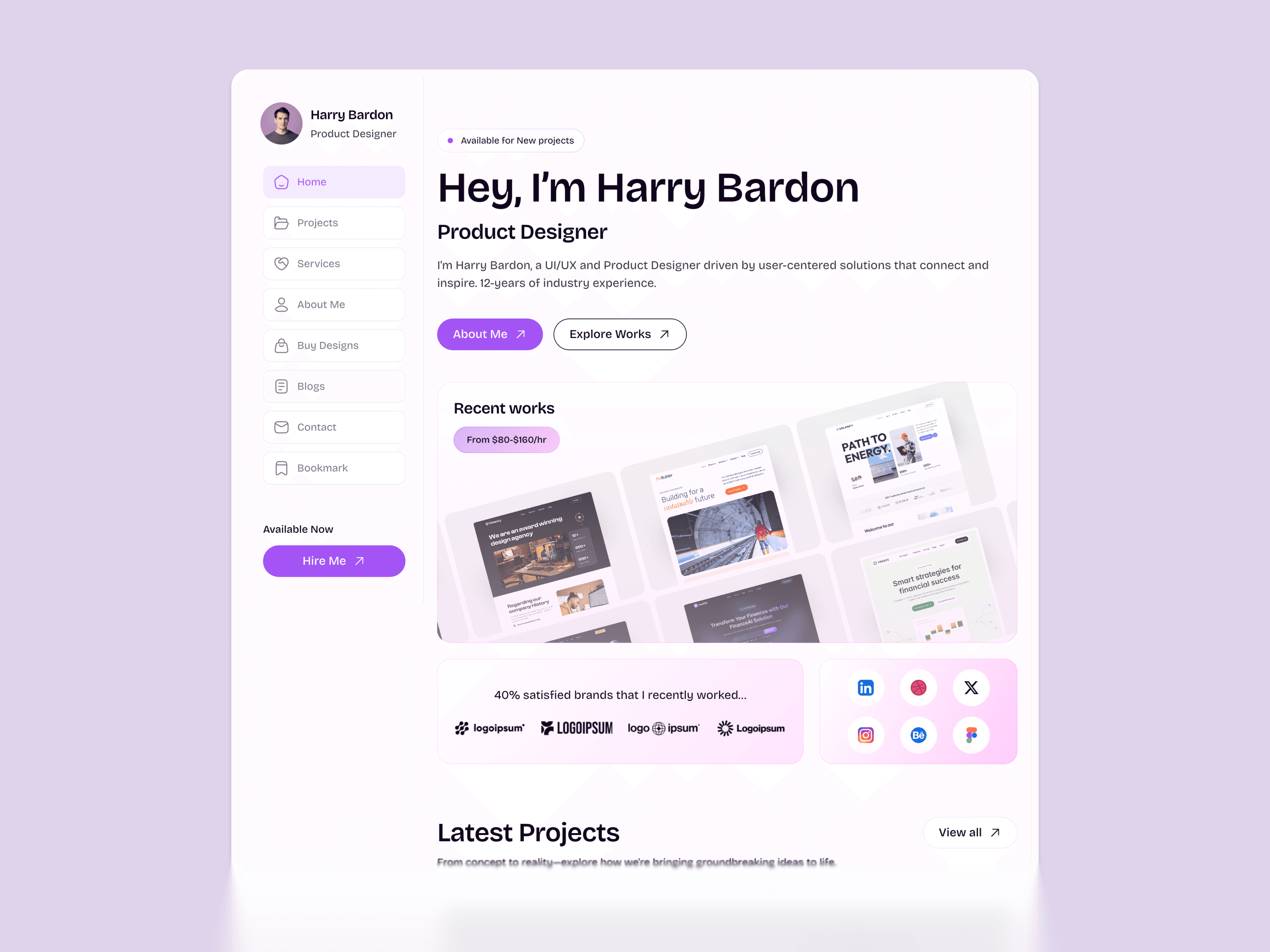 framer portfolio template