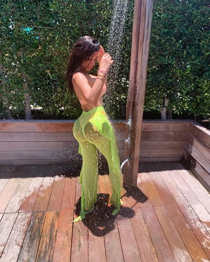 An orange rock formation inside a canyon