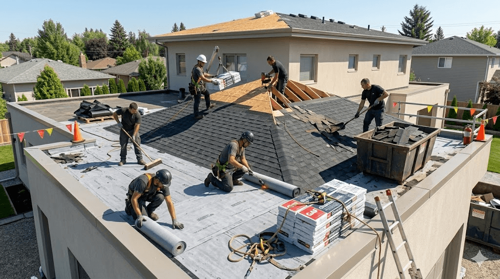 a group of wooden chairs