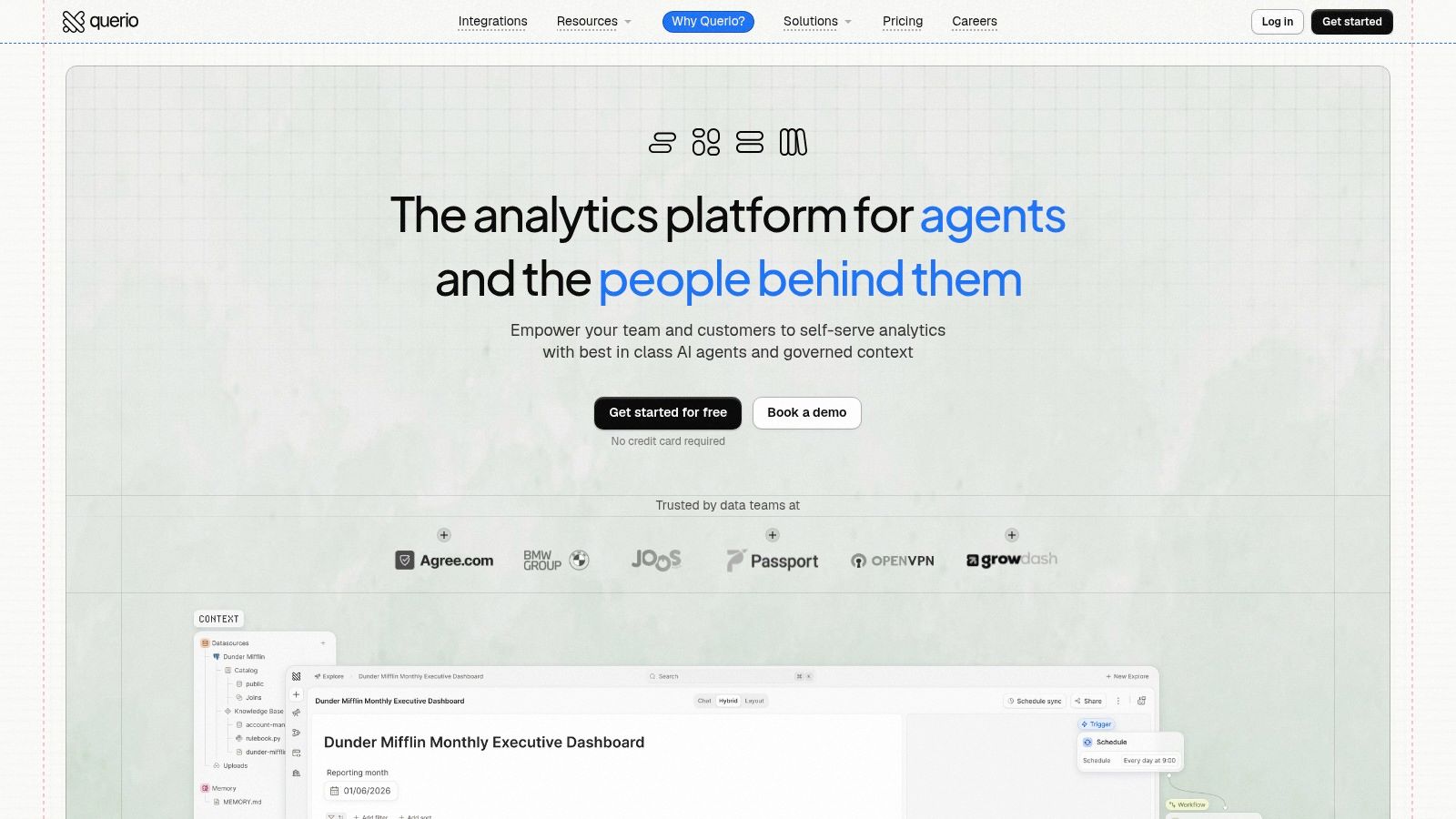 Screenshot from https://www.querio.ai