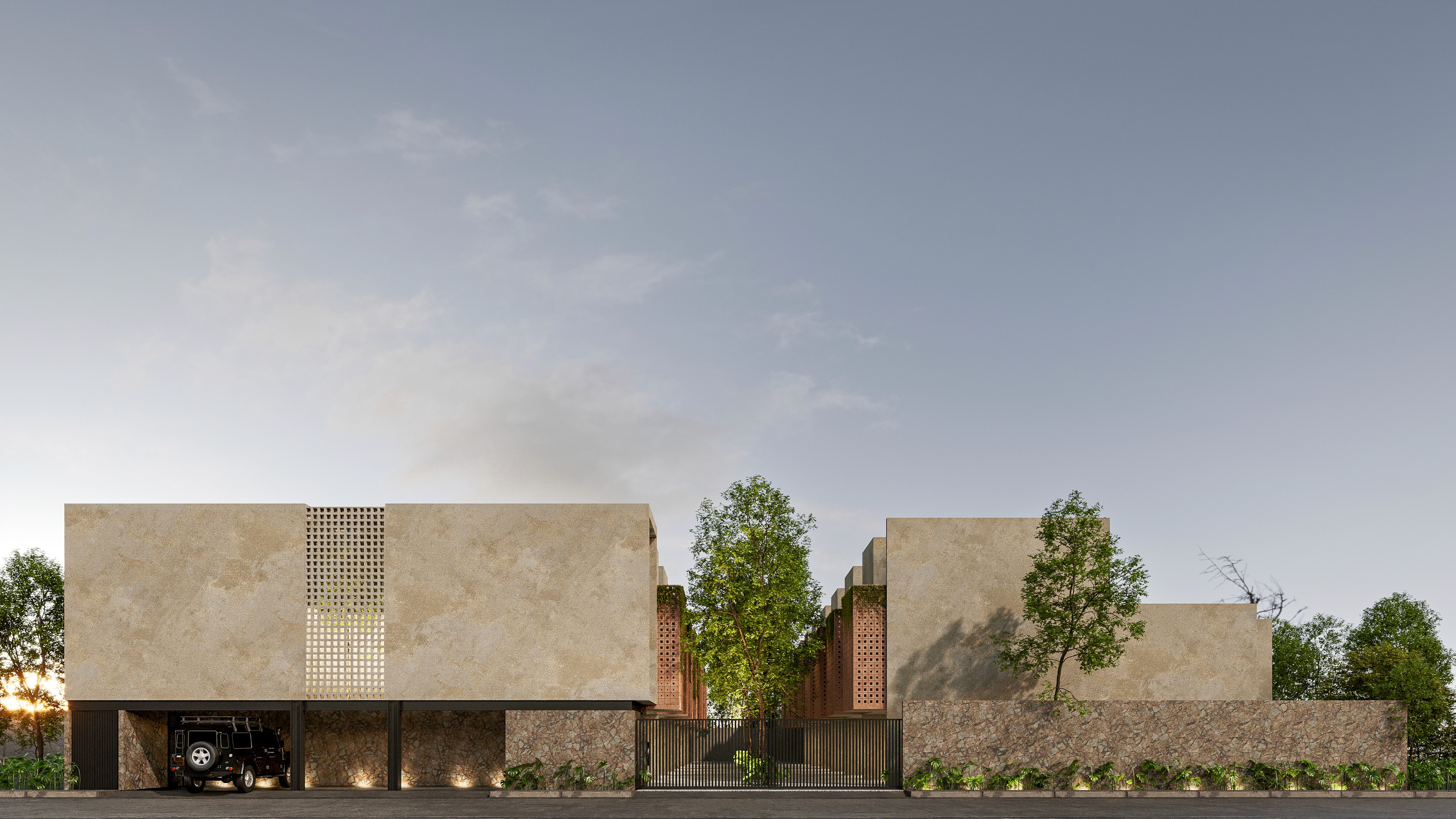 Townhouses Dzitya Merida Main Facade.