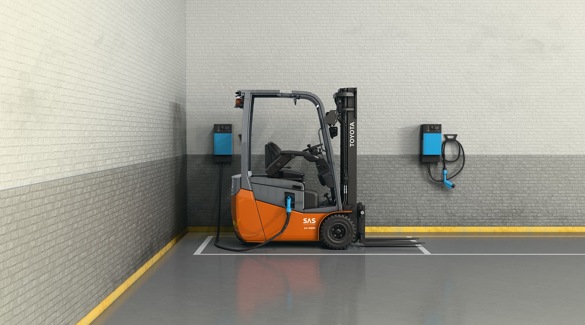 Toyota Material Handling 3D render