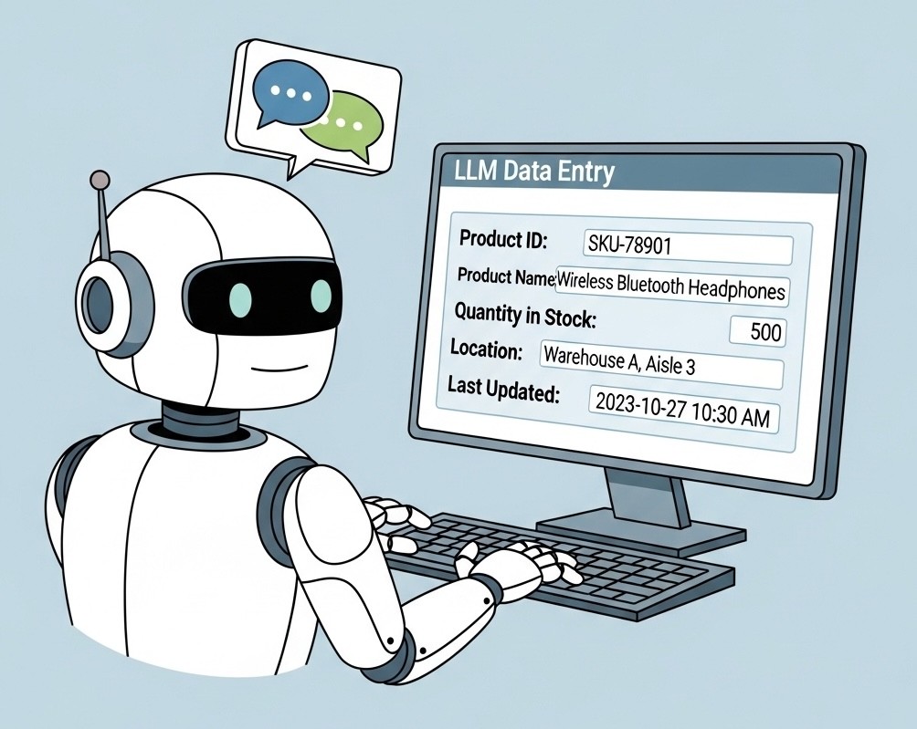 LLM robot doing data entry in a form