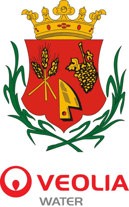Nagycenk coat of arms and Veolia Water logo